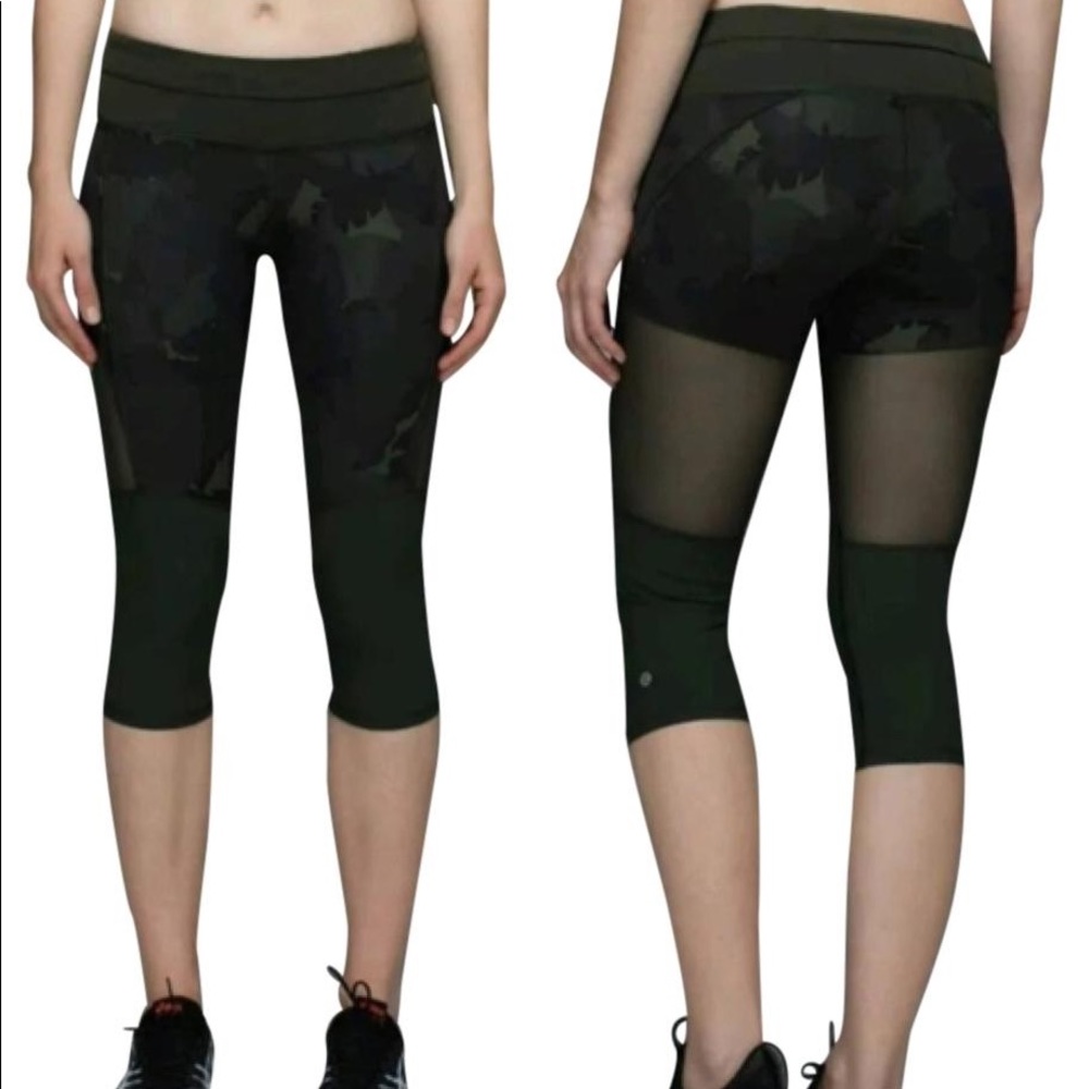 Lululemon training tough mesh camo legging size 6
